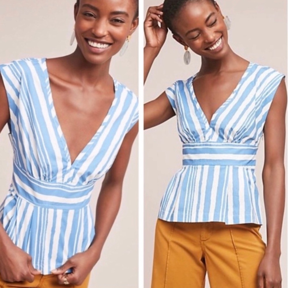 Anthropologie X Tracy Reese Catamaran Striped Top